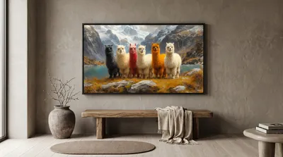 Interior view: The humorous alpaca boy band