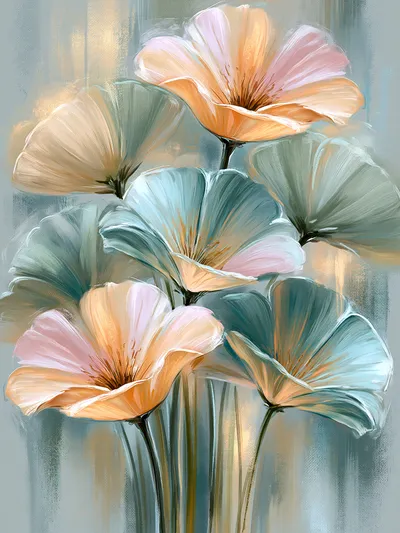 Wall art: Aura of stillness: floral poetry