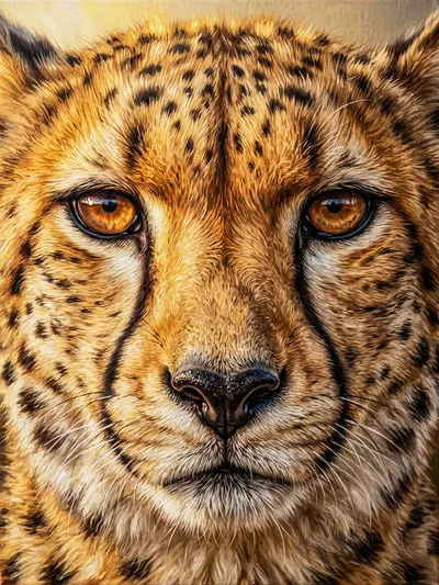 Wall art: Amber gaze: cheetah portrait