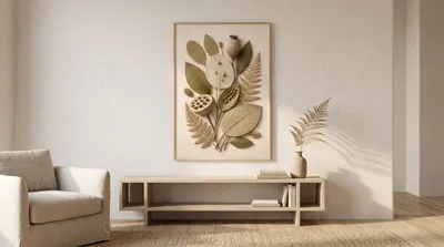Interior view: Botanical relief: essence of stillness