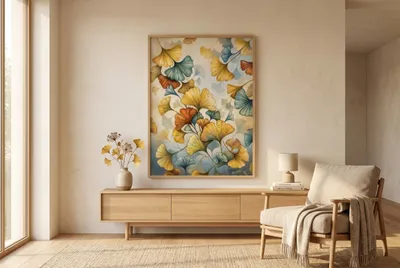 Interior view: Ginkgo: botanical elegance