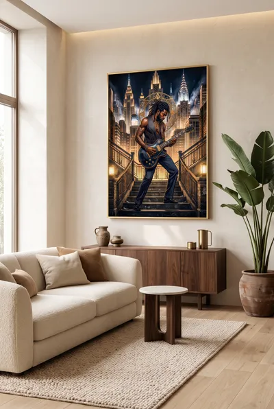 Interior view: Guitar solo in New York: your own rhythm matters
