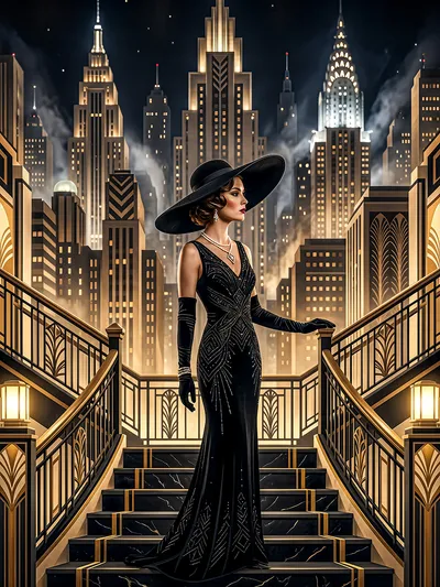 Wall art: Golden Age glamour: the night belongs to her