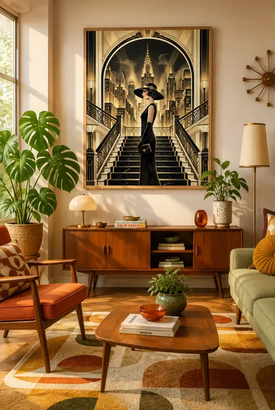 Interior view: Jazz Age elegance before the New York skyline
