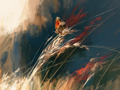 Wall art: Butterfly: quiet strength in the eye of the storm