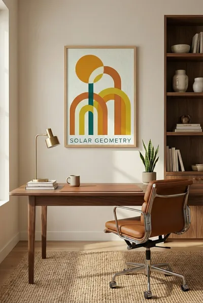 Interior view: Retro solar geometry