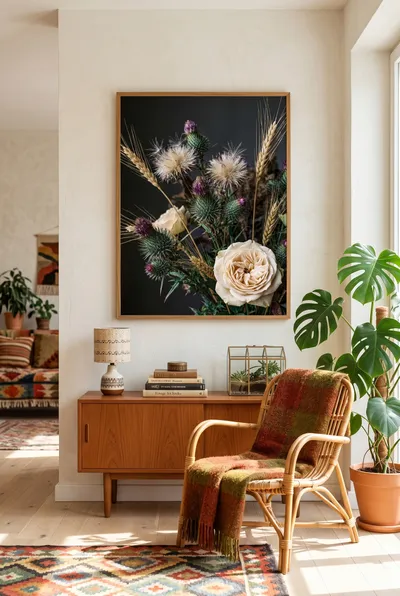 Interior view: Quiet thorns: a wabi-sabi thistle still life
