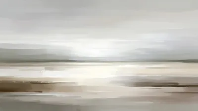 Wall art: Quiet lake in greige