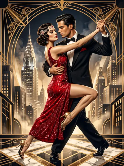 Wall art: Tango in New York: Art Deco of the Roaring Twenties