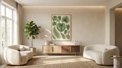 Interior view: Tropical leaf studies
