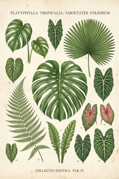 Wall art: Tropical herbarium