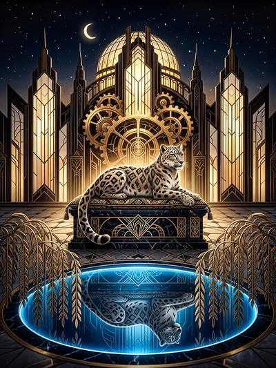Wall art: Guardian of mechanical eternity