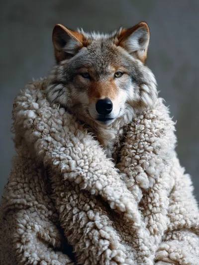 Wall art: Wolf in sheep's clothing